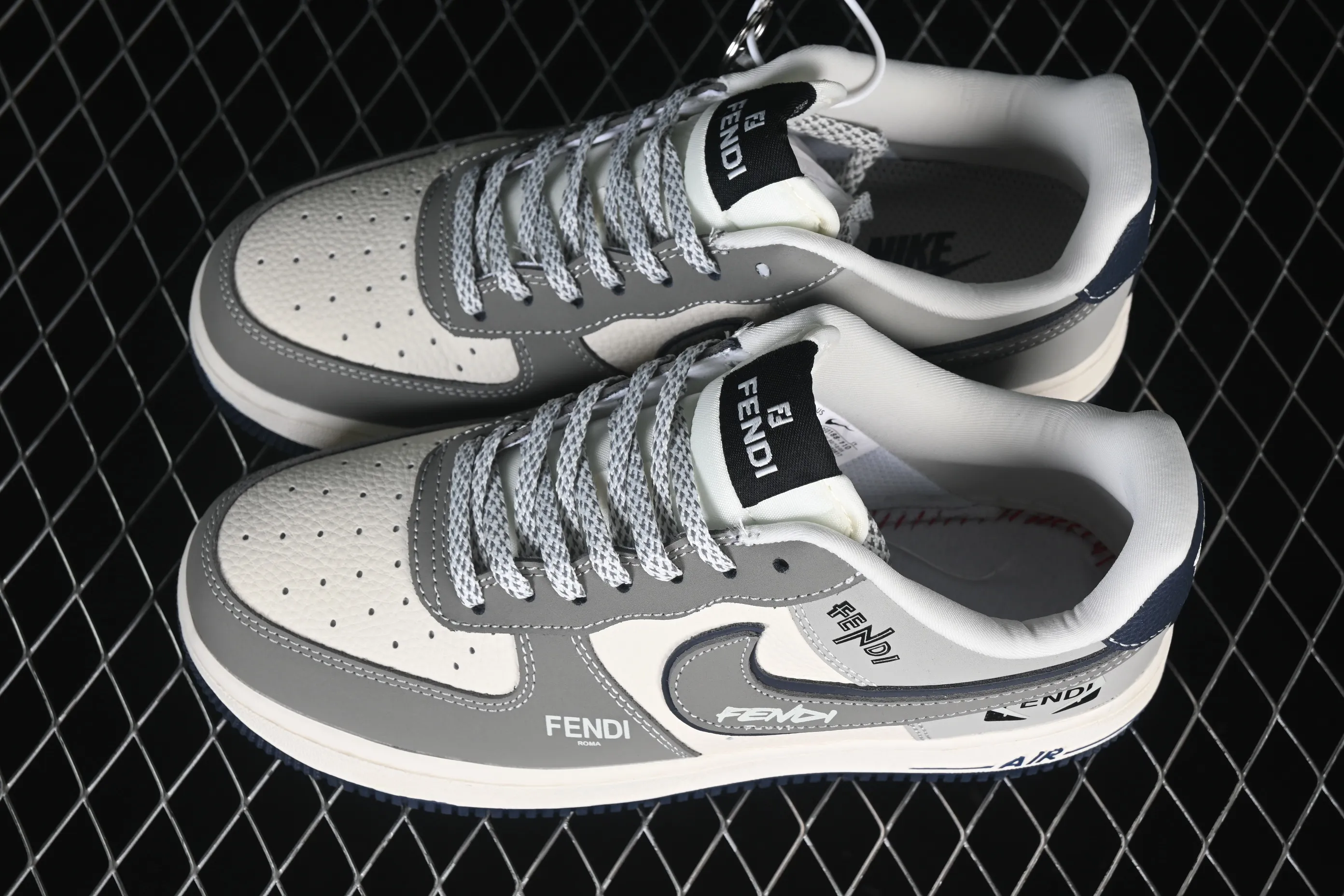 All categories Nk Air Force 1 Air Force series Nk Air Force 1 Low Air Force low top Nike Air Force 1'07 Low joint creative beige gray black Air Force 1 low top casual sneakers DF0188-110